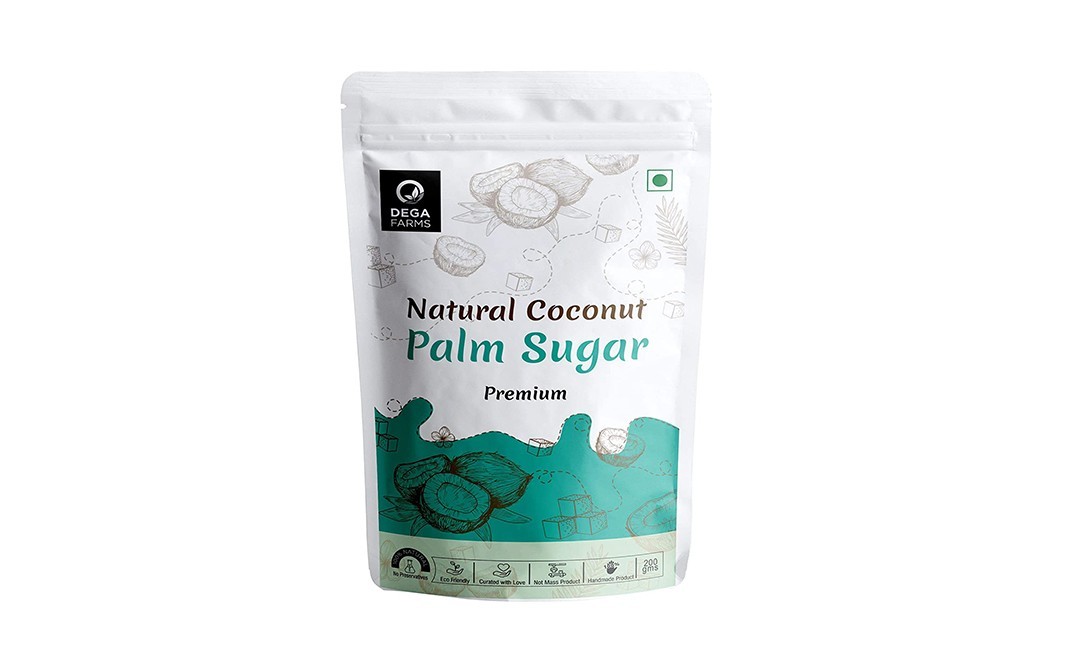 Dega Farms Natural Coconut Palm Sugar Premium   Pack  200 grams